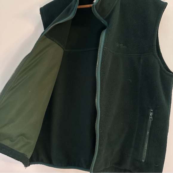 Vintage L.L.Bean Men’s Hunter Green Fleece Zipper Vest Size XL - Picture 11 of 12